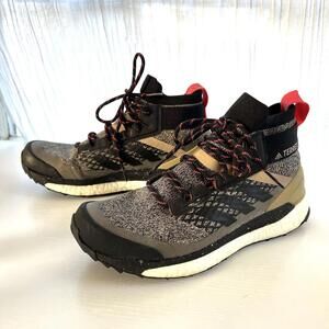 adidas Terrex Free Hiker Black Tan EE7453 Men's Size 8.5 Boost Hiking Boots